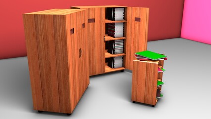 book store, rack  and administration