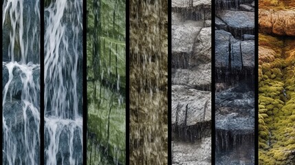 pattern waterfall background Generative AI