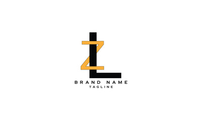 ZL, LZ, Abstract initial monogram letter alphabet logo design