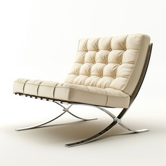 Modern White Leather Chair