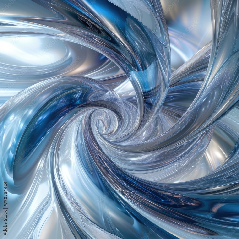 Poster a very abstract and beautiful image of a swirl design. generative ai.