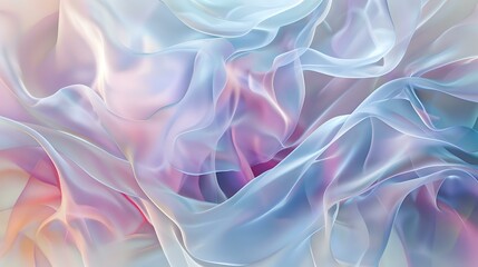 Obraz premium Gentle Fluidity and Iridescent Colors in Soft Pastel Tones