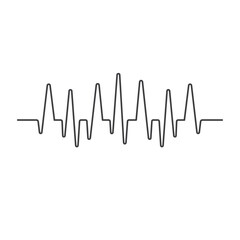 illustration of cardiography analysis, vector art.