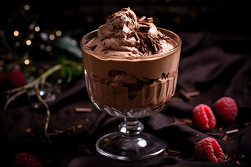 Chocolate Mousse, Silky, chocolaty dessert, velvety in texture