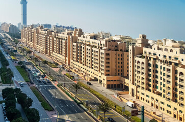 Palm Jumeirah, Shoreline Apartments road, at day.