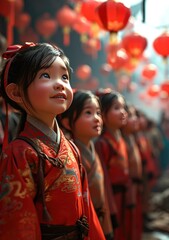 Festive Spirit: Girl in Traditional Chinese Dress