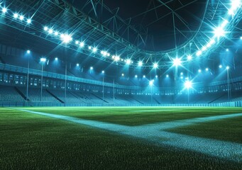 stadium lights in the night