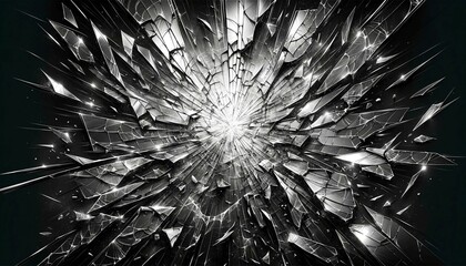 Shattered Glass Background, Generative AI