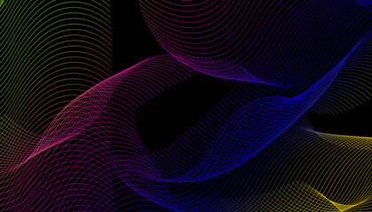 Gradient Abstract Background With Lines