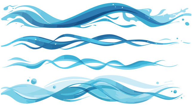 Abstract wiggly icon of wind water waves or flood i