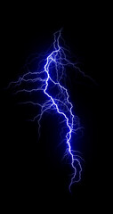 lightning bolt. Massive lightning bolt with branches isolated on black background. lightning...