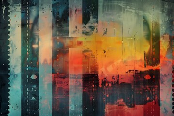 Abstract film strip (all used pics are from my portfolio) . - obrazy, fototapety, plakaty