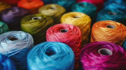 Variety of colorful threads