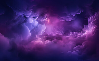 Abstract purple and pink background with glowing clouds