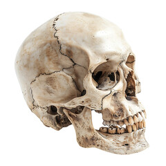 Fototapeta premium human skull on isolated transparent background