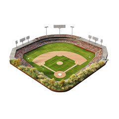 baseball field isolated on white
