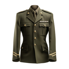 army uniform isolated on white