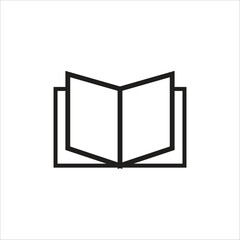 open book vector icon line template