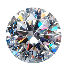 Beautiful diamond on isolated transparent background