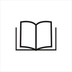 open book vector icon line template