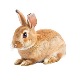Obraz premium Cute Easter Bunny on isolated transparent background