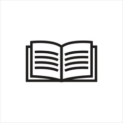 open book vector icon line template