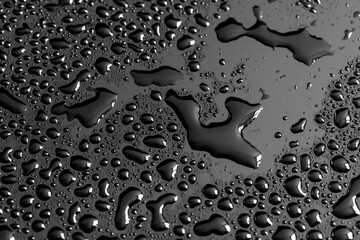Water drops on a black background. Texture