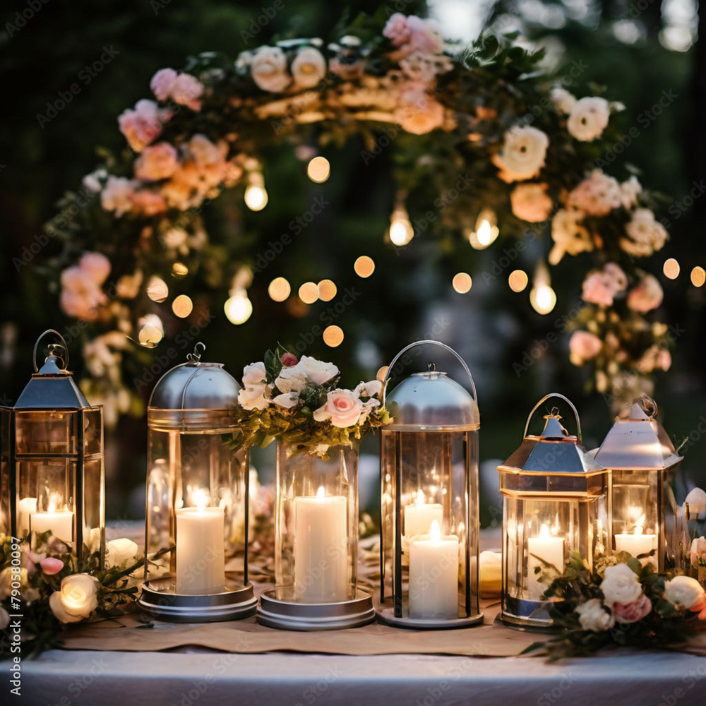 Canvas Prints christmas tree with candles