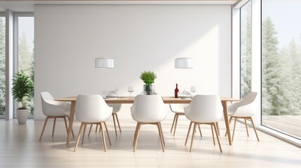 Elegant wooden houses and furniture