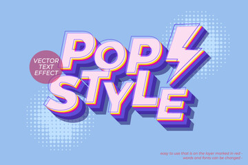 Pop art style text effect vector editable 01