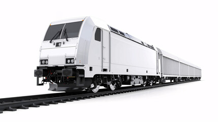 Obraz premium modern new, train, for public transportation, isolated on a clear white background