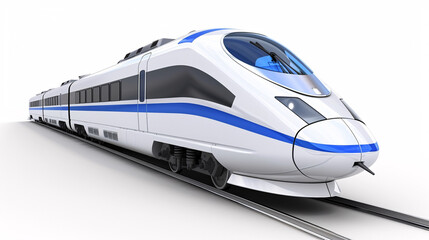 modern  new, train, for public transportation, isolated on a clear white background