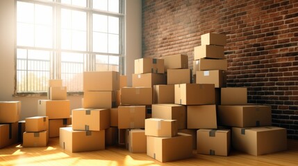 boxes in warehouse