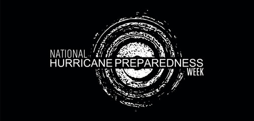 hurricane preparedness sign on white background	