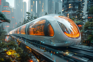 train speed and building modern in future world