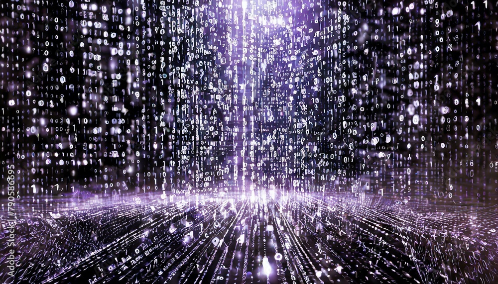 Wall mural artificial intelligence matrix: abstract digital background for futuristic concepts wallpaper