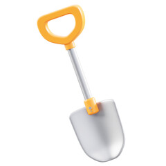 Realistic 3D Toy Shovel on White