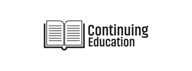 Continuing Education sign on white background