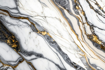 White & Silver Gray & Gold Marble Abstract Background