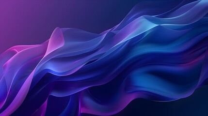 Captivating Gradient Waves Transitioning from Deep Blue to Electric Purple,Creating a Futuristic and Dynamic Digital Artwork