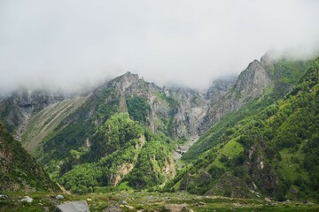 Mountain peaks in Georgia. The Georgian military road. - 790590029
