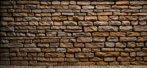 Obraz premium Stone wall texture background, Seamless wall tiles of stone bricks patern.