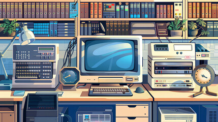 computer telecommunications series illustration