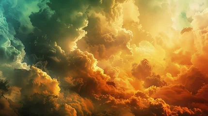 Fotobehang Analytic Atmospheres reveal Cloudy Abstract Skies predicting insights. © Rashid