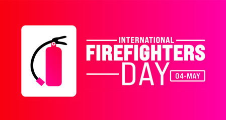 4 May is international Firefighters Day
background template. Holiday concept. use to background, banner, placard, card, and poster design template with text inscription and standard color. vector