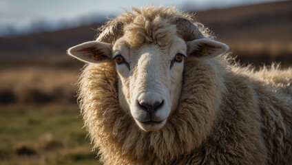 Fototapeta premium close up of a sheep