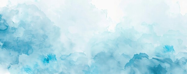 Fototapeta na wymiar blue and white colour sky theme water colour painting