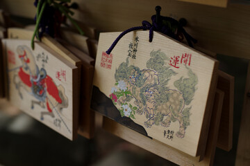 東京赤坂にある氷川神社の絵馬