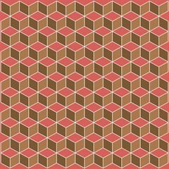 seamless geometric pattern with cube