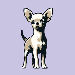 The Chihuahua dog is standing Vector illustration